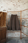 AVIVA JIFEI XUE 25 Autumn and Winter Simple Shirt/Layered Balloon Skirt AJX-FW25-LBS-USCT-Umber Stripe Skirt (FW25-ES)